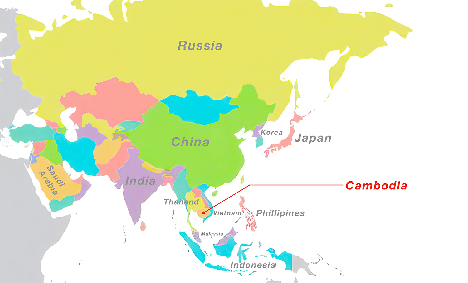 Cambodia World Map